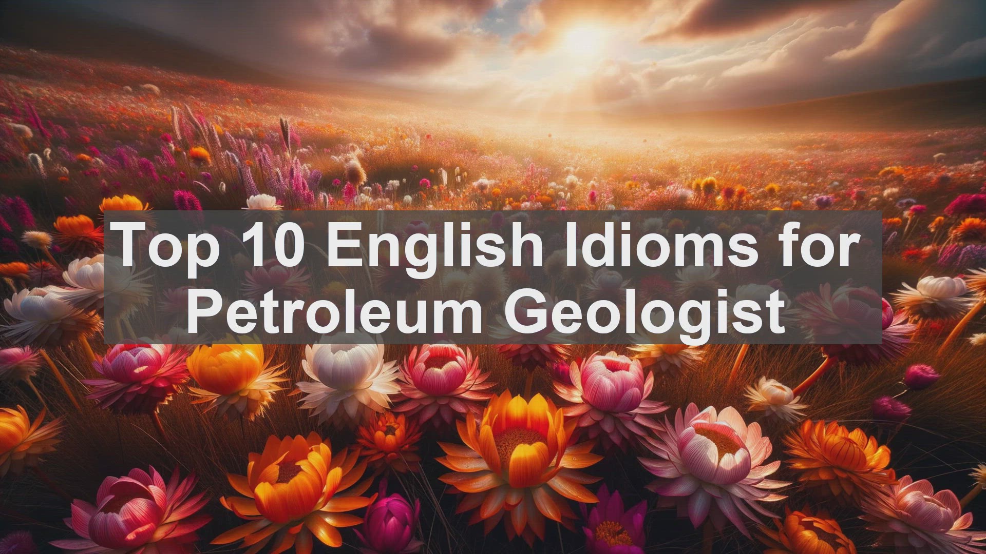'Video thumbnail for Top 10 English Idioms for Petroleum Geologist'