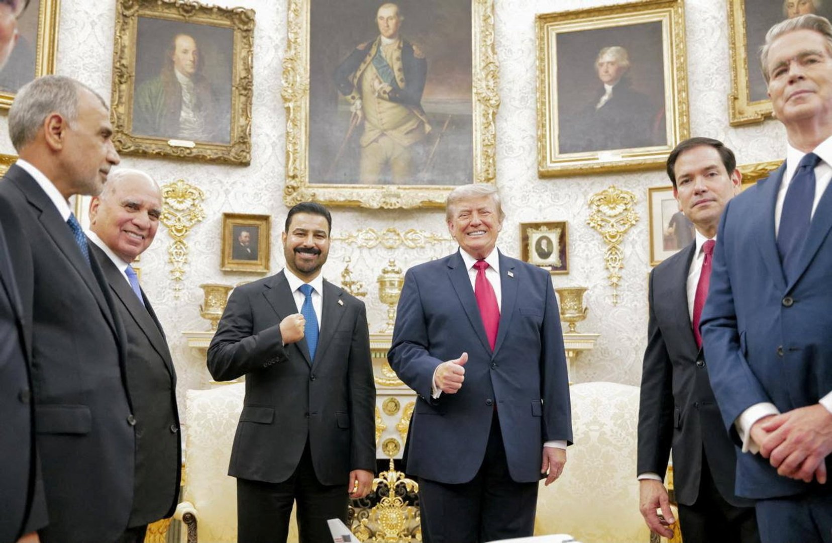Video thumbnail for Trump welcomes Iraqi PM to White House, vows ‘a lot of deals’
