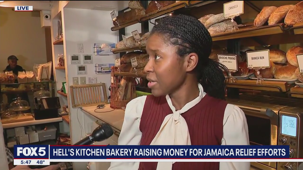Video thumbnail for Hell's Kitchen bakery raising money for relief efforts in Jamaica