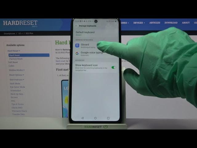 Video thumbnail for How to Enter Text Correction in LG K62 Plus – Text Correction Options