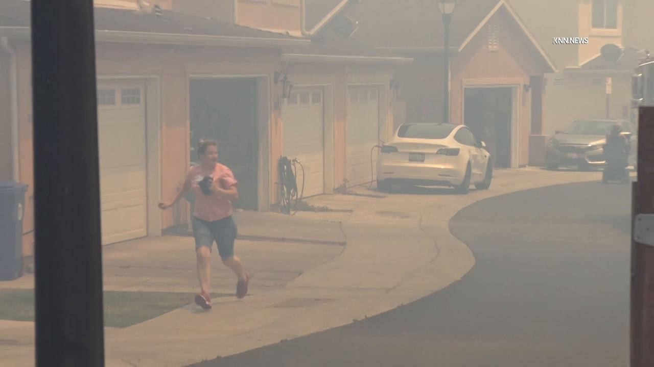 Video thumbnail for US, Los Angeles: Santa Clarita Pointe Fire Continues Burning Part 3.