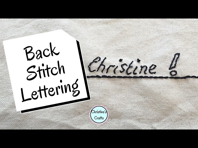 Video thumbnail for Learn the Back Stitch for Hand Embroidery - Slow Stitching for Beginners
