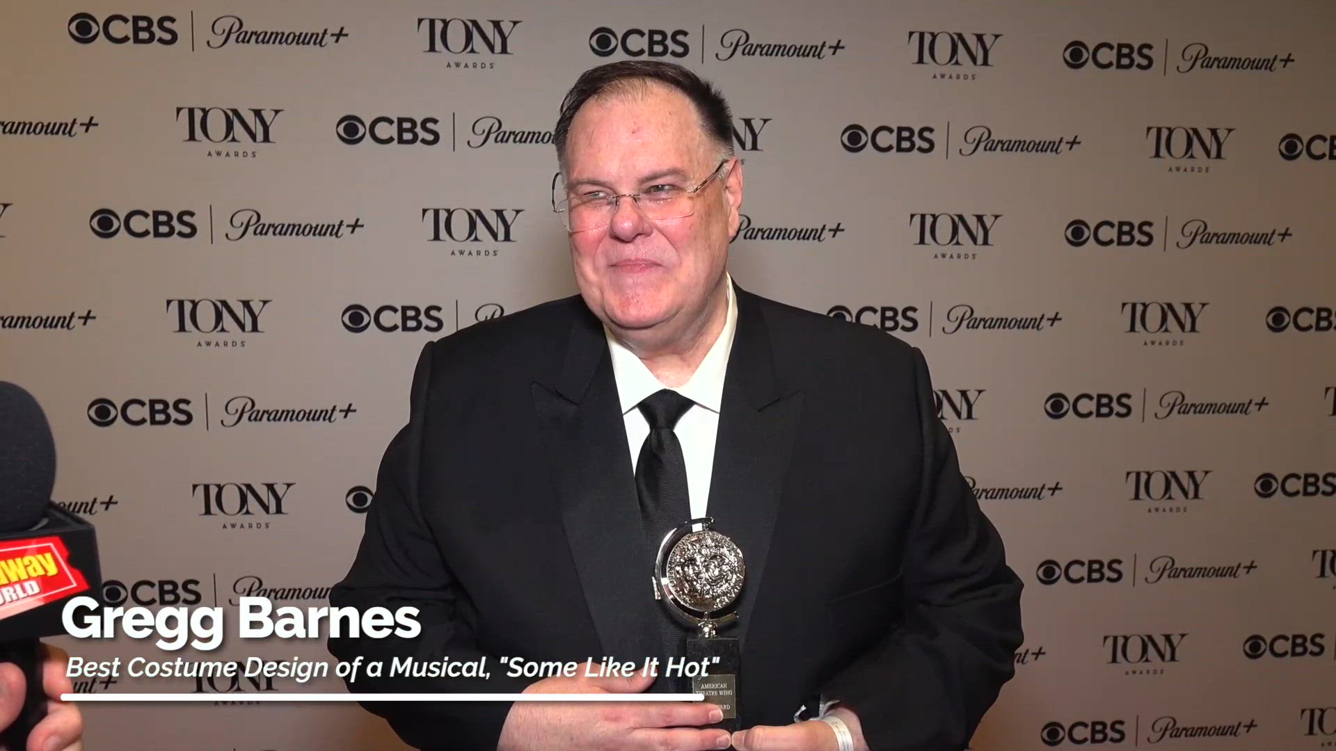 Video thumbnail for Video: Gregg Barnes Celebrates Tony Win for 'Best Costume Design of a Musical'