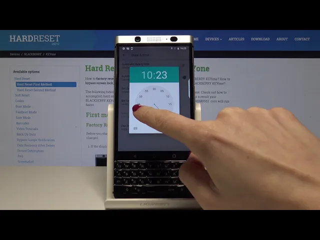 Video thumbnail for How to Change Date & Time in Blackberry KeyOne - Time Zone Settings
