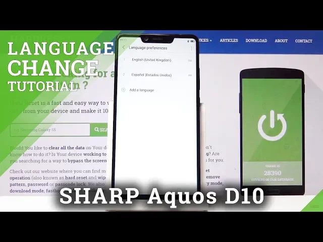 Video thumbnail for How to Change Language on SHARP Aquos D10 - Set Up Language