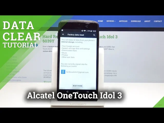 Video thumbnail for How to Clear Data in ALCATEL OneTouch Idol 3 - Factory Reset / Restore Defaults
