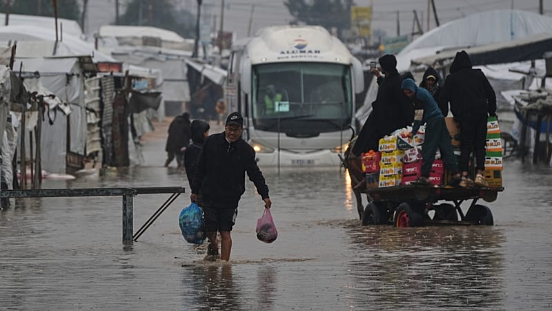 Video thumbnail for Floodwaters devastate Gaza camps amid ongoing humanitarian crisis