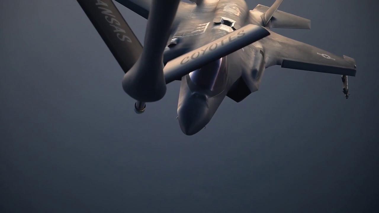 Video thumbnail for Iran: F35 Stealth Fighters Refuel Mid Air While Patrolling Over The Middle East.