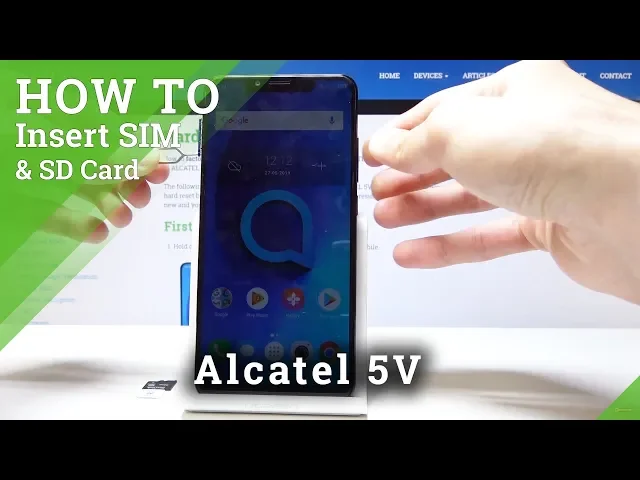 Video thumbnail for How to Insert Nano SIM Card to Alcatel 5V - Input Memory Card