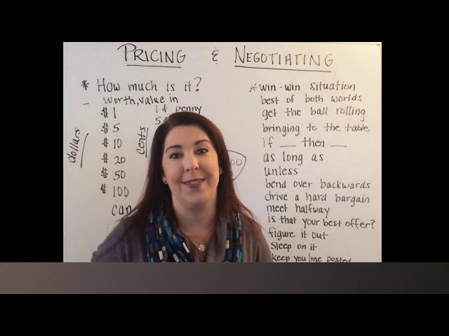 'Video thumbnail for Learn English Fast - How to Talk About Pricing and Negotiation in English ✔'