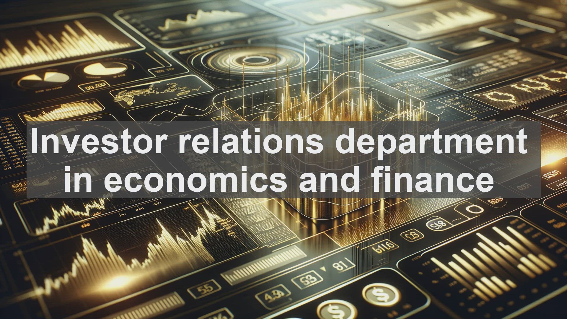 'Video thumbnail for Investor relations department in economics and finance'