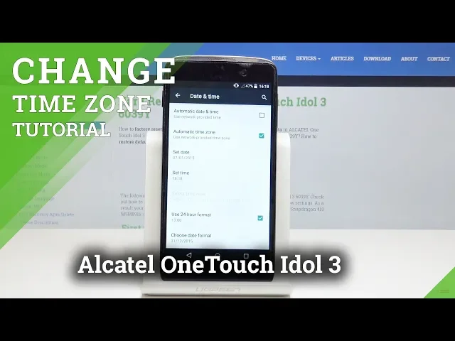 Video thumbnail for How to Change Date & Time in Alcatel OneTouch Idol 3 - Update Time Zone