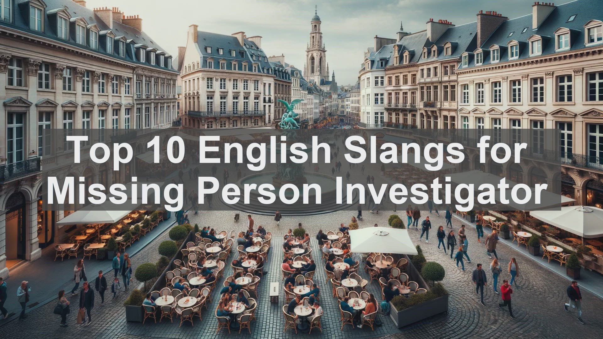 'Video thumbnail for Top 10 English Slangs for Missing Person Investigator'