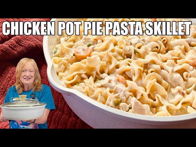 Video thumbnail for CHICKEN POT PIE PASTA SKILLET Quick Weeknight Meal They Will Love