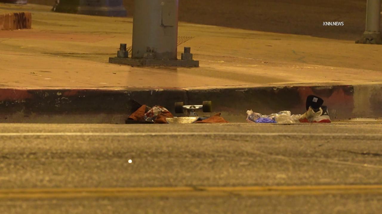 Video thumbnail for US, Los Angeles: Downtown Los Angeles Skateboarder Critically Injured in Collision.