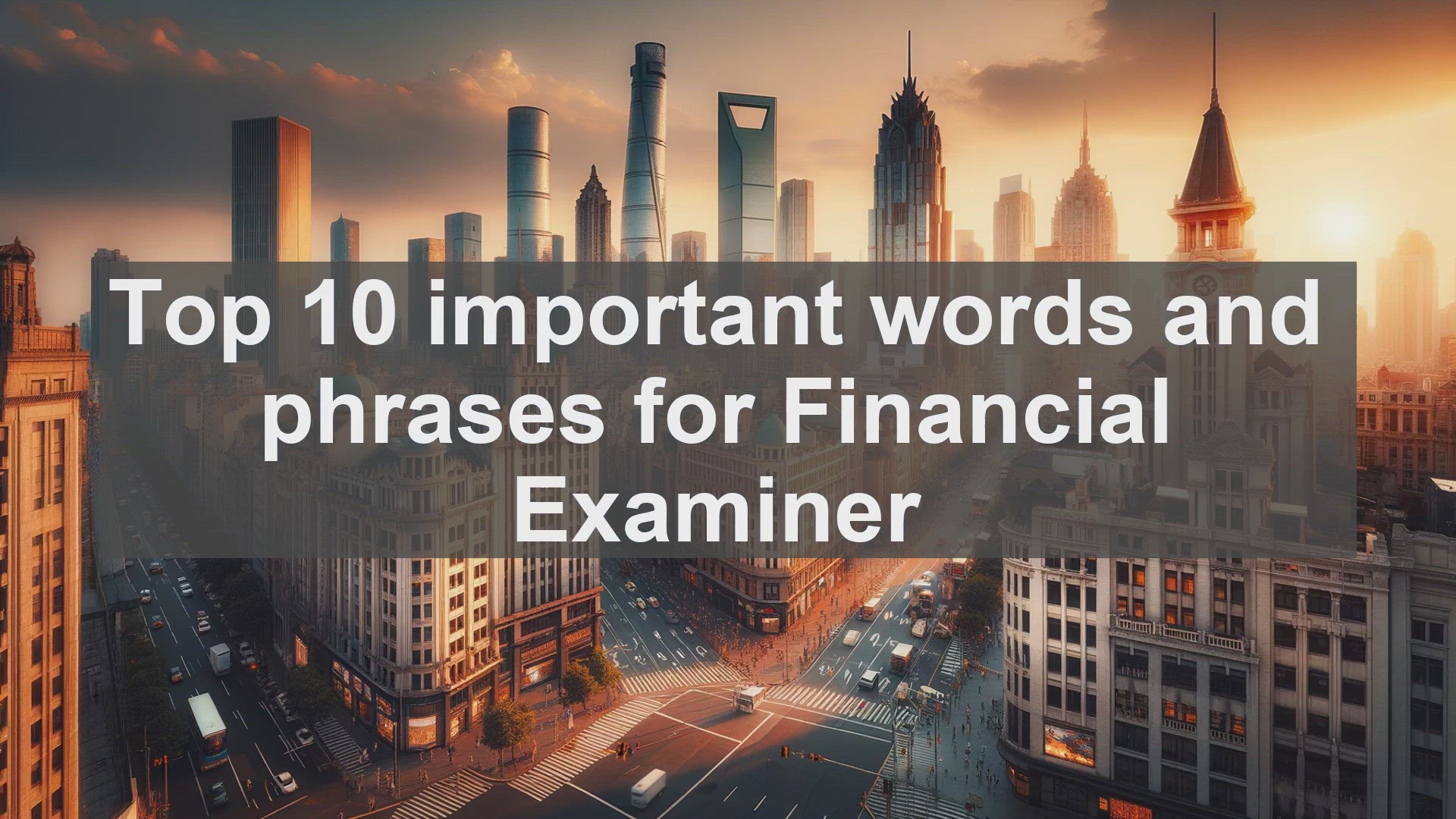 'Video thumbnail for Top 10 important words and phrases for Financial Examiner'