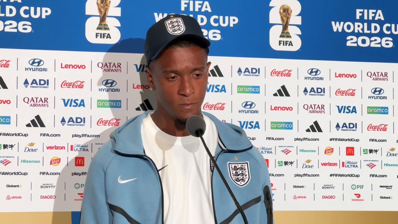Video thumbnail for US: Ezri Konsa deliver remarks at press conference ahead of England-Argentina World Cup semifinal.
