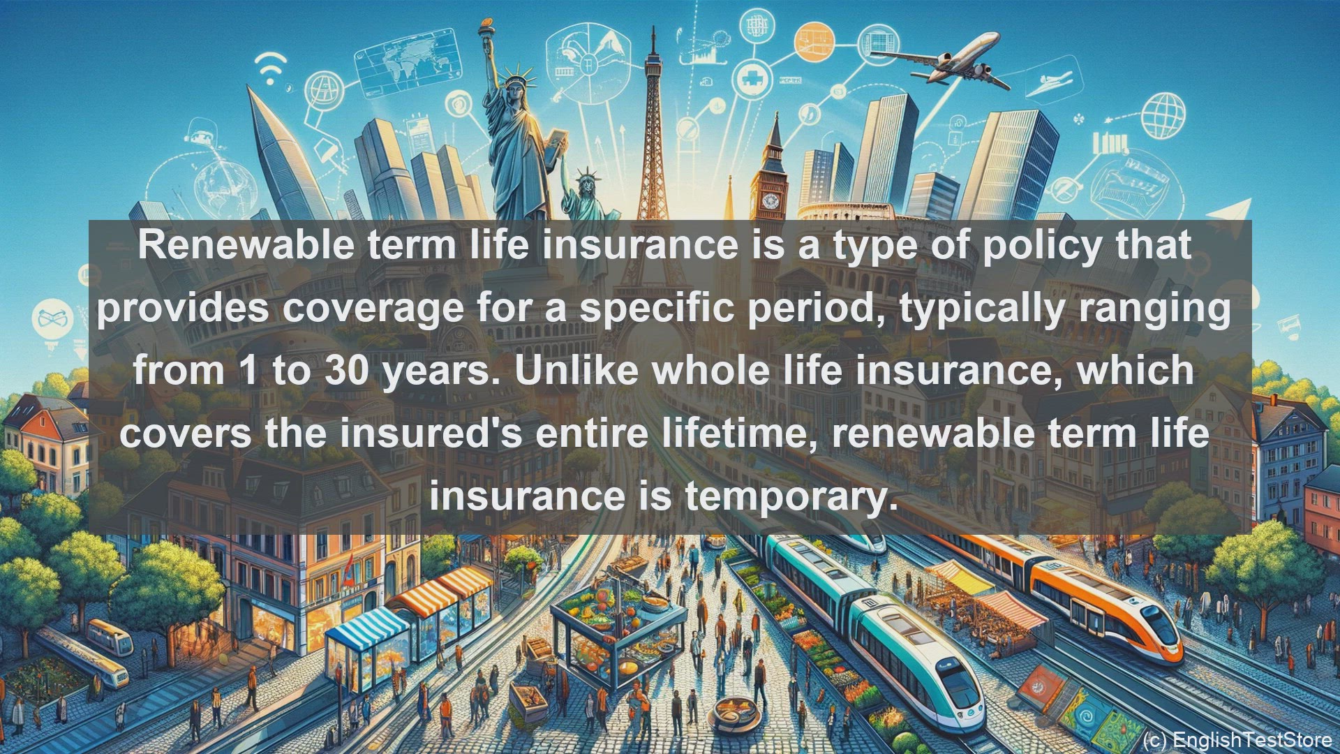 'Video thumbnail for Renewable term life insurance in economics and finance'