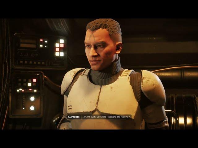 Video thumbnail for Star Wars Zero Company - No Clones Left Behind: Trick and Sawtooth Reunited | Return To Den Cutscene