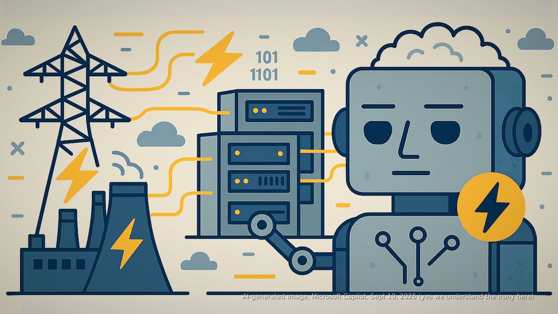 'Video thumbnail for Researchers question AI data centers' 'eye-popping' energy demands'