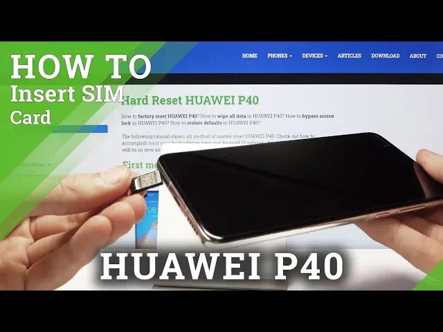 Video thumbnail for How to Insert Nano SIM Card into HUAWEI P40 - Open SIM Slot