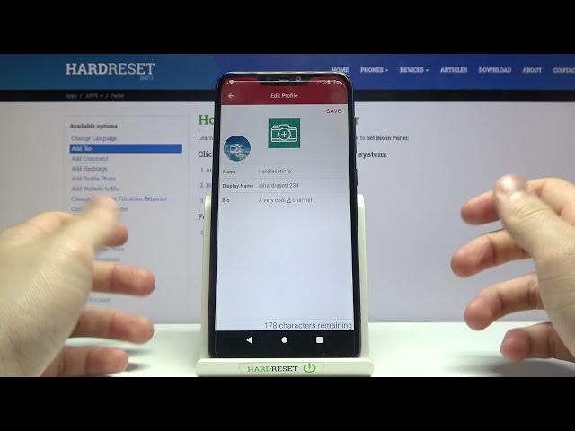 Video thumbnail for How to Add Bio on Parler App – Add Biography to PARLER Profile