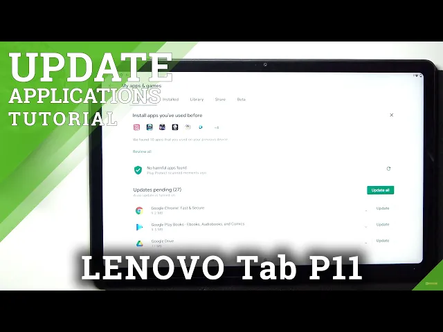Video thumbnail for How to Update Apps in Lenovo Tab P11 - Get the Latest Apps' Versions