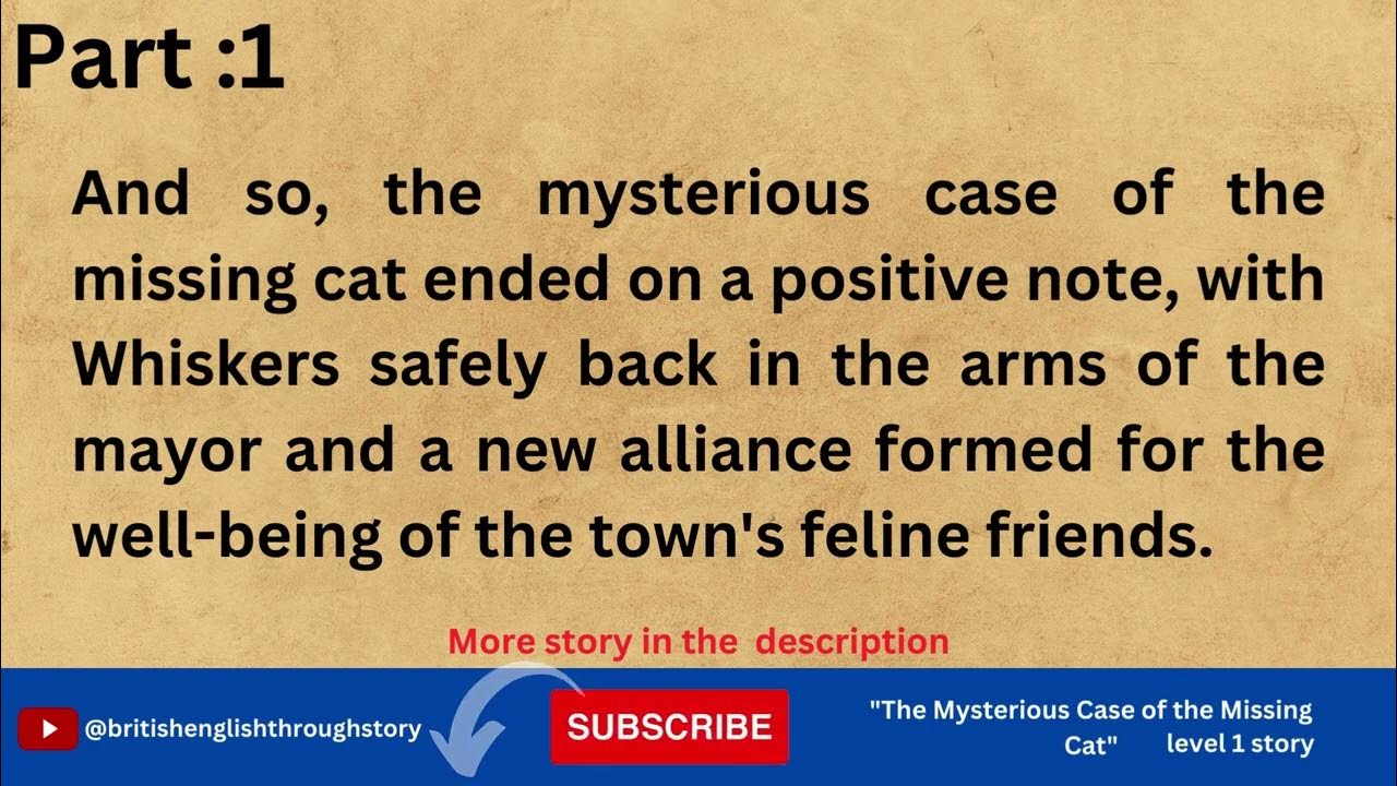 Video thumbnail for The Mysterious Case of the Missing Cat