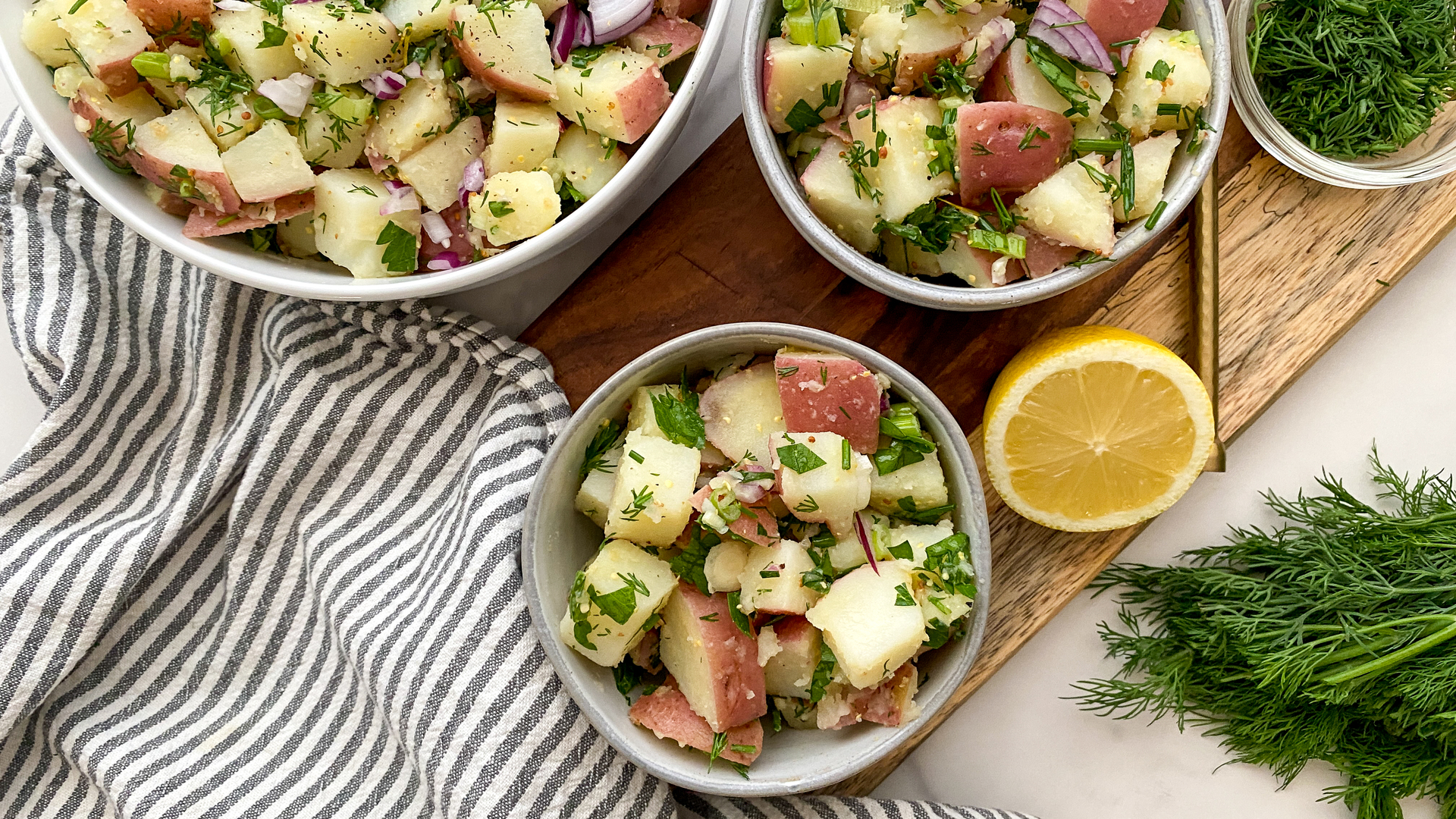Video thumbnail for Herbed Potato Salad Recipe