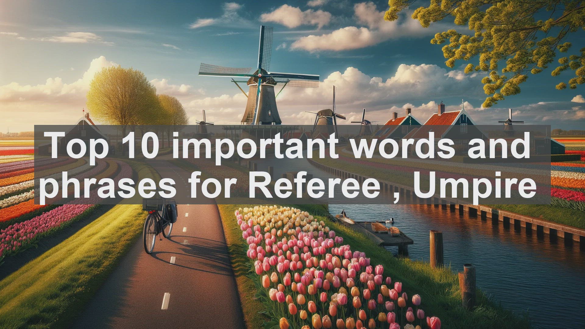 'Video thumbnail for Top 10 important words and phrases for Referee  Umpire'