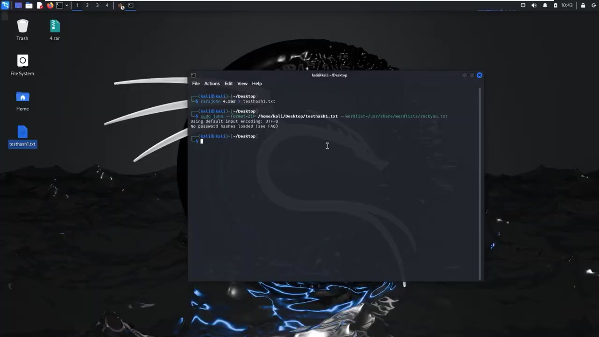 Video thumbnail for John The Ripper ERROR No Password Hashes Loaded(720P HD)