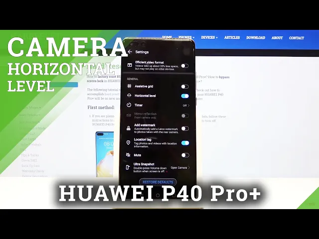 Video thumbnail for How to Use Camera Level in HUAWEI P40 Pro+ - Horizontal Level Feature