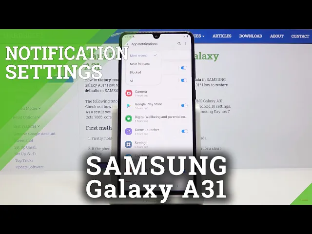 Video thumbnail for How to Switch Off Notifications in Samsung Galaxy A31 – Adjust Notifications