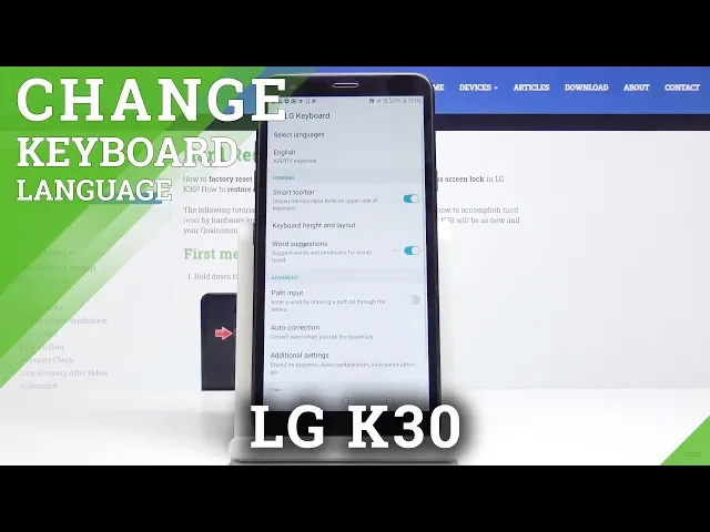 Video thumbnail for How to Change Keyboard Language in LG K30 – Set Up Keyboard Dictionary