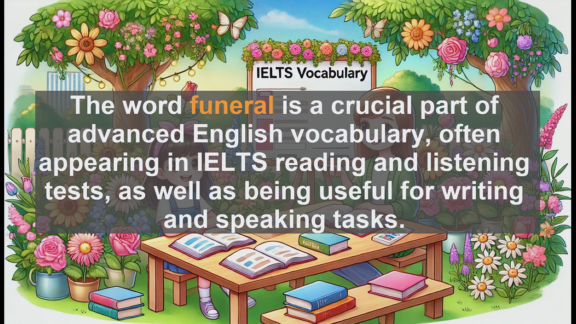 'Video thumbnail for 5000 Must Know IELTS 8.0 Vocabulary - Understanding 'Funeral' for IELTS Success'