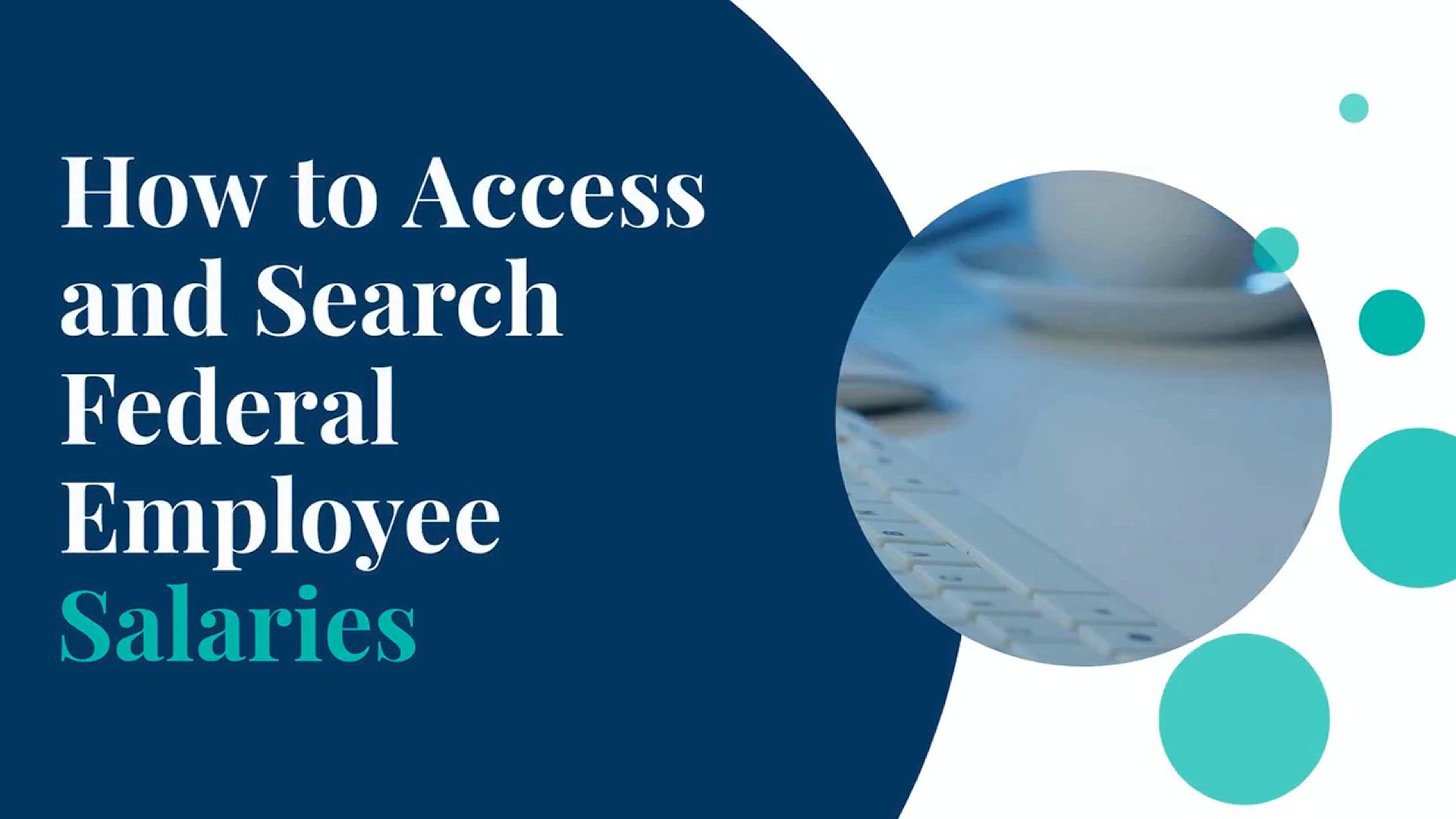 Video thumbnail for How to access and search federal employee salaries