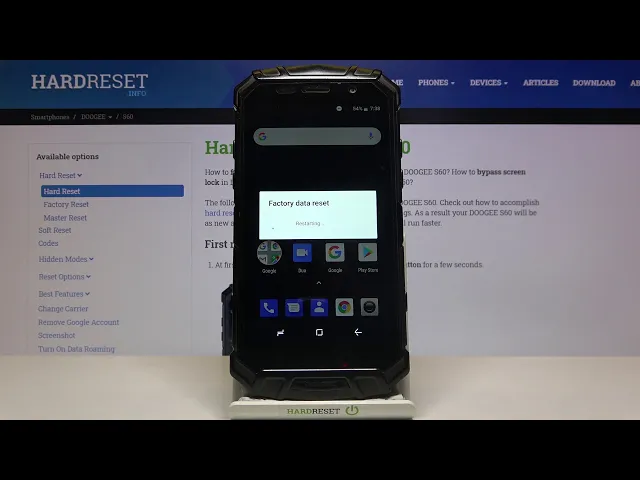 Video thumbnail for How to Hard Reset DOOGEE S60 – Factory Reset Through General Settings