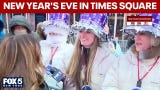 Video thumbnail for New Year's Eve revelers in Times Square