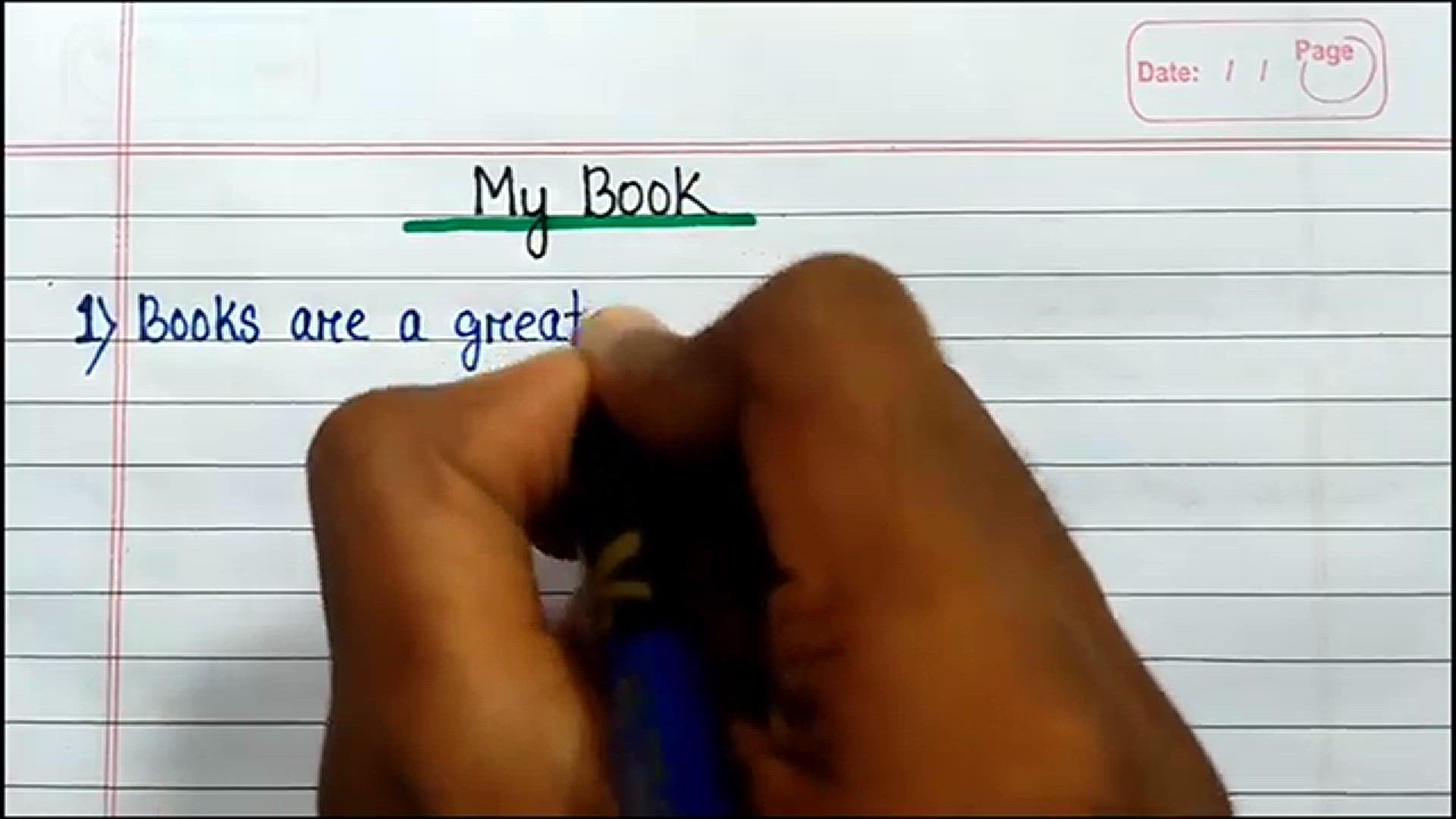 Video thumbnail for 10 Lines Essay on My Book in English ⬆︎