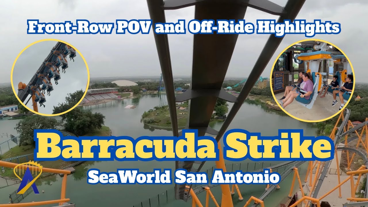 Video thumbnail for Barracuda Strike Front Row POV - SeaWorld San Antonio 4K