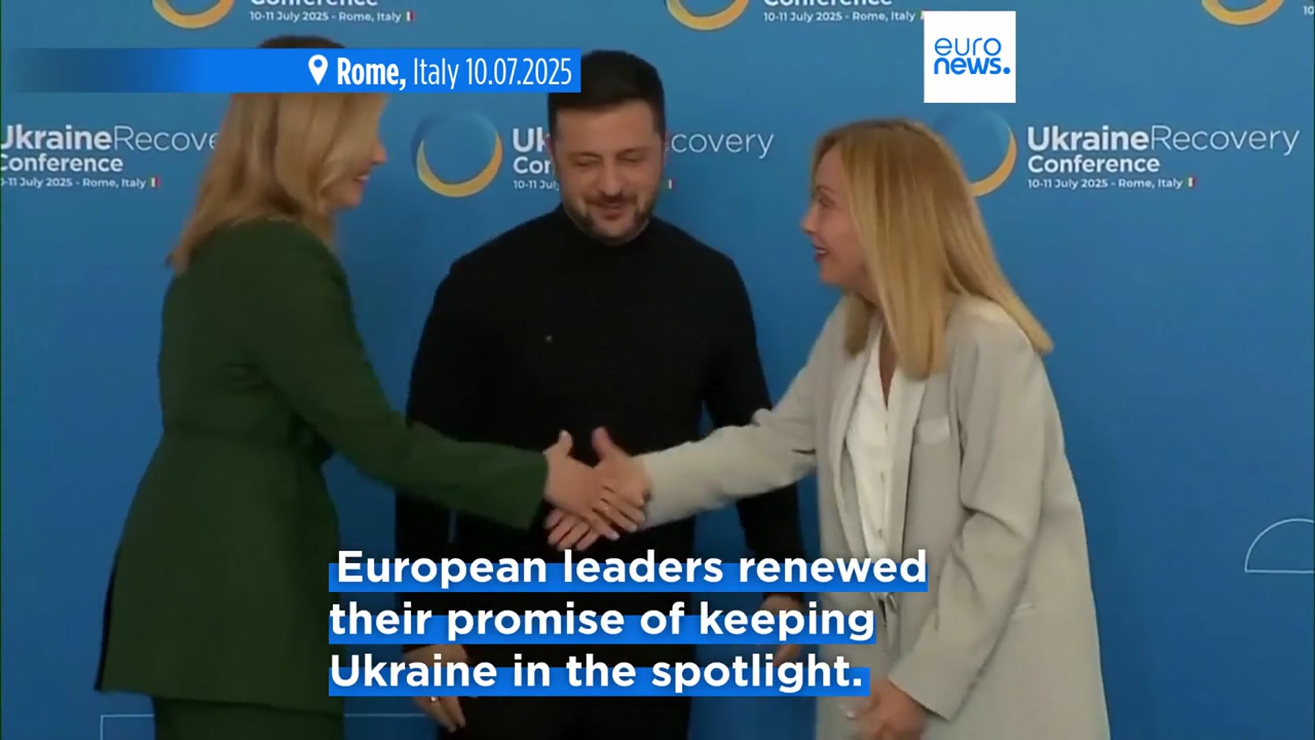 'Video thumbnail for Ukraine and EU launch €100 million military innovation partnership, officials in Rome say'