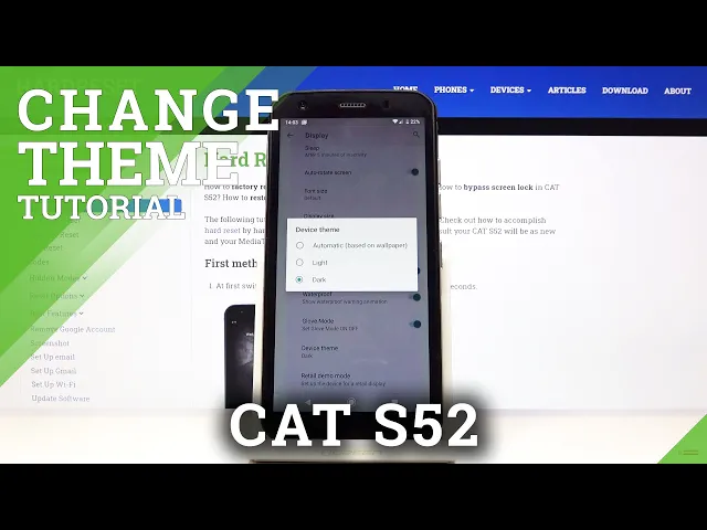 Video thumbnail for How to Apply Automatic Theme in CAT S52 – Change Theme