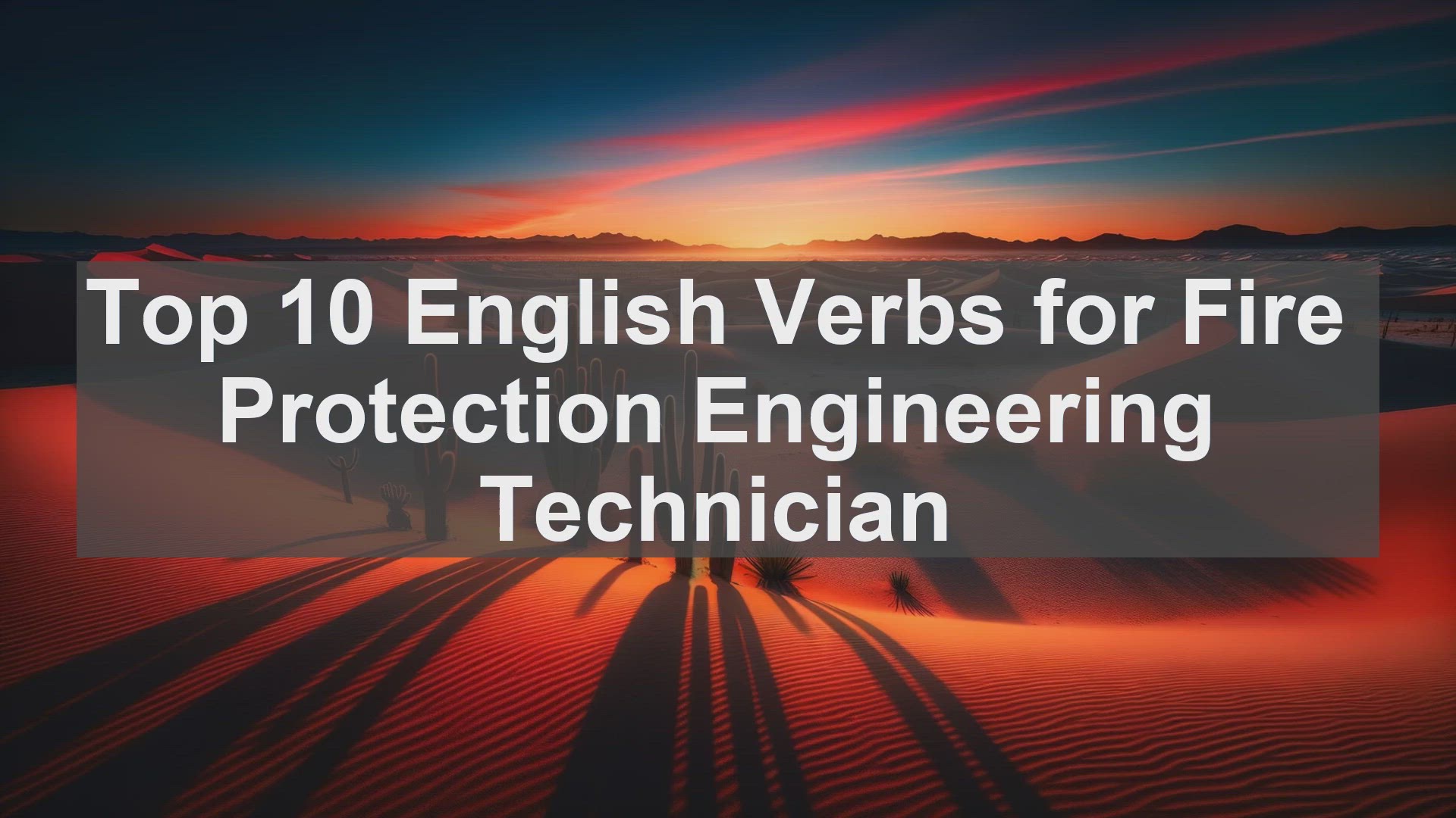 'Video thumbnail for Top 10 English Verbs for Fire Protection Engineering Technician'