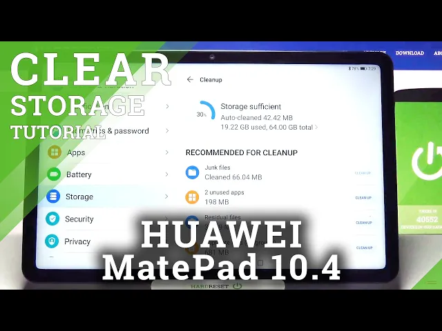 Video thumbnail for How to Clean Storage in HUAWEI MatePad 10.4 – Remove Storage Section