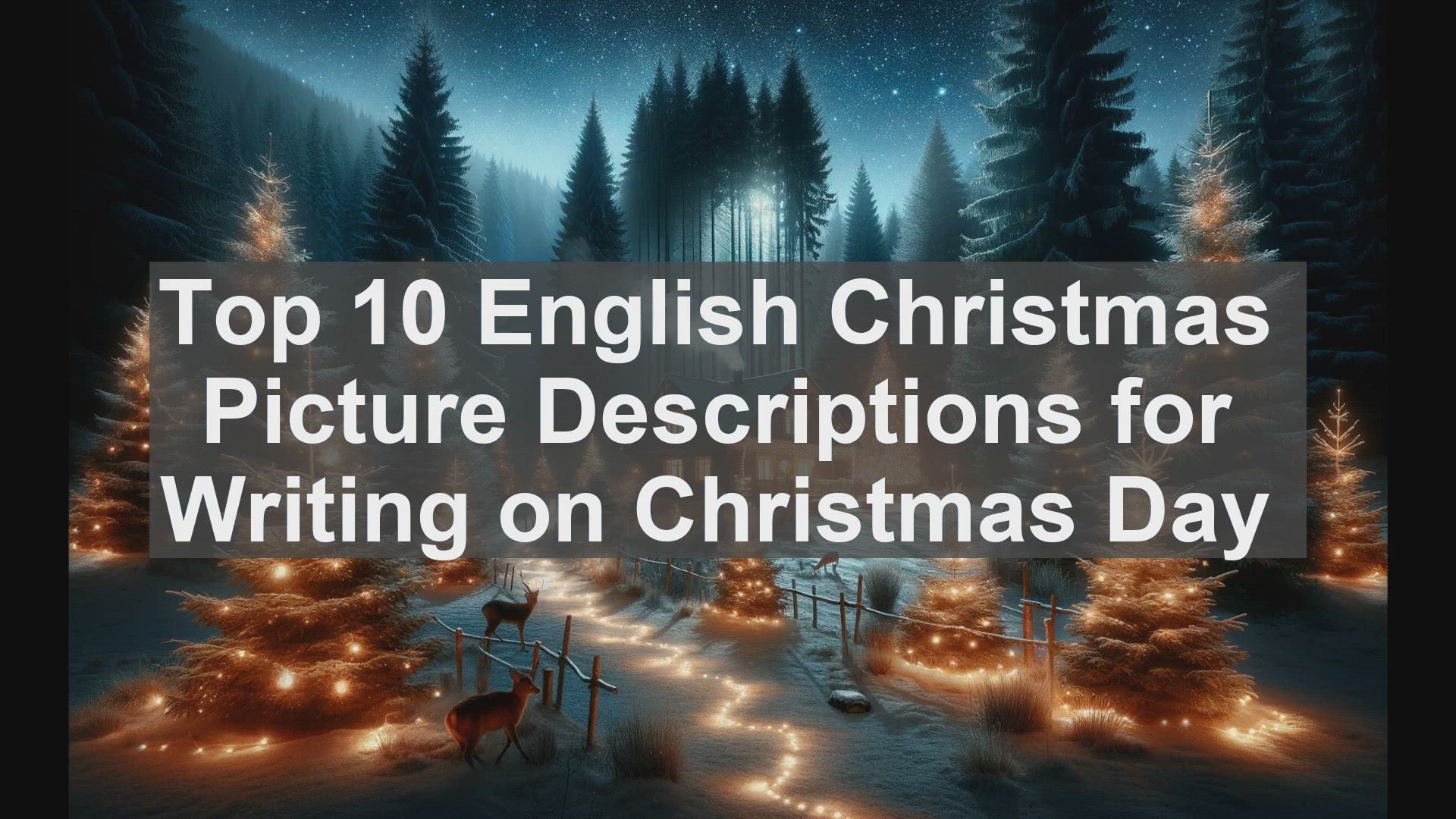'Video thumbnail for Top 10 English Christmas Picture Descriptions for Writing on Christmas Day'