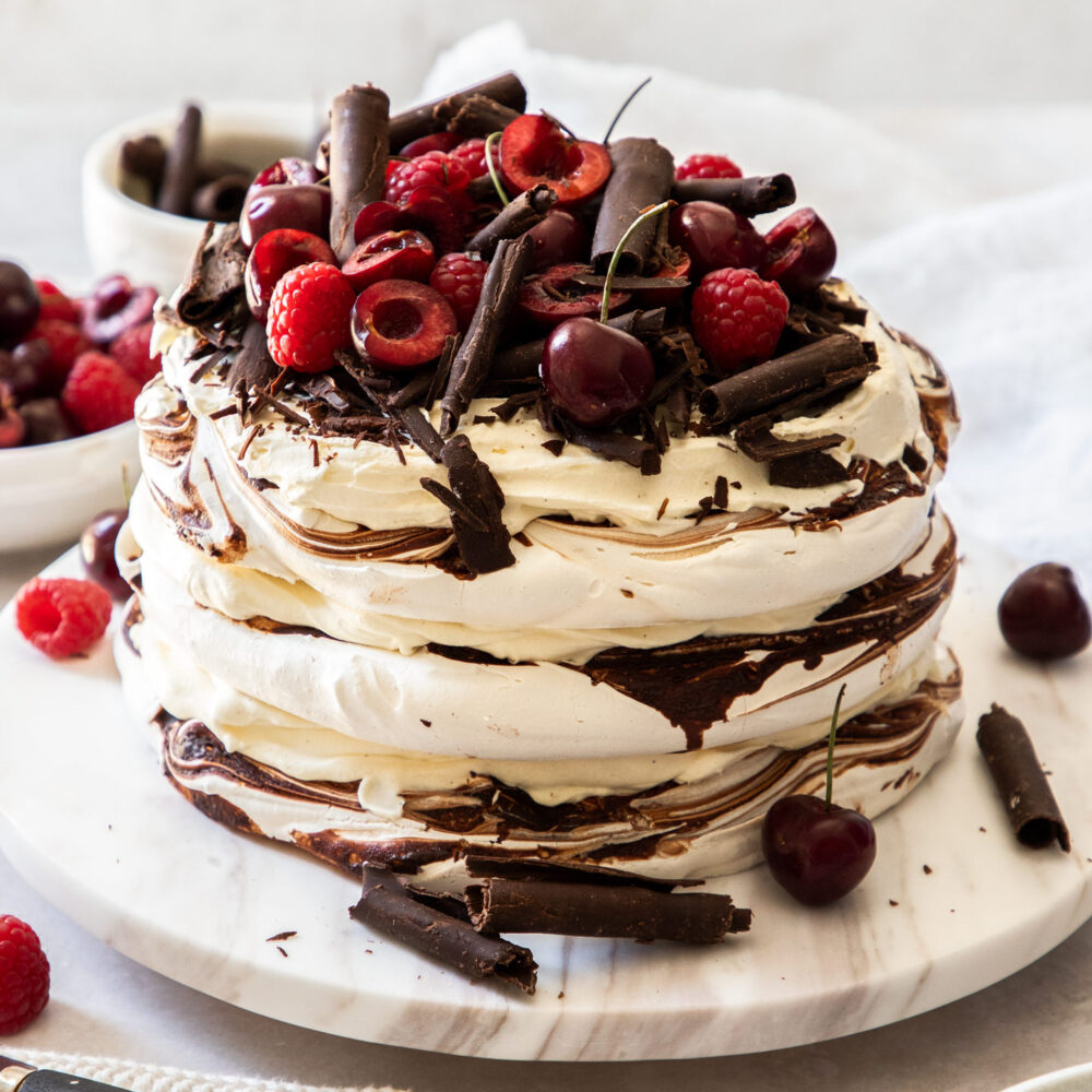 'Video thumbnail for Chocolate Layered Pavlova Recipe '