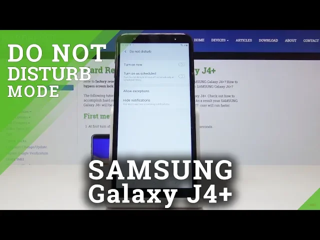 Video thumbnail for How to Allow Do Not Disturb in SAMSUNG Galaxy J4+ - DND Settings
