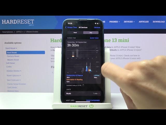 Video thumbnail for How to Check Total Screen Time on iPhone 13 mini – Display Settings