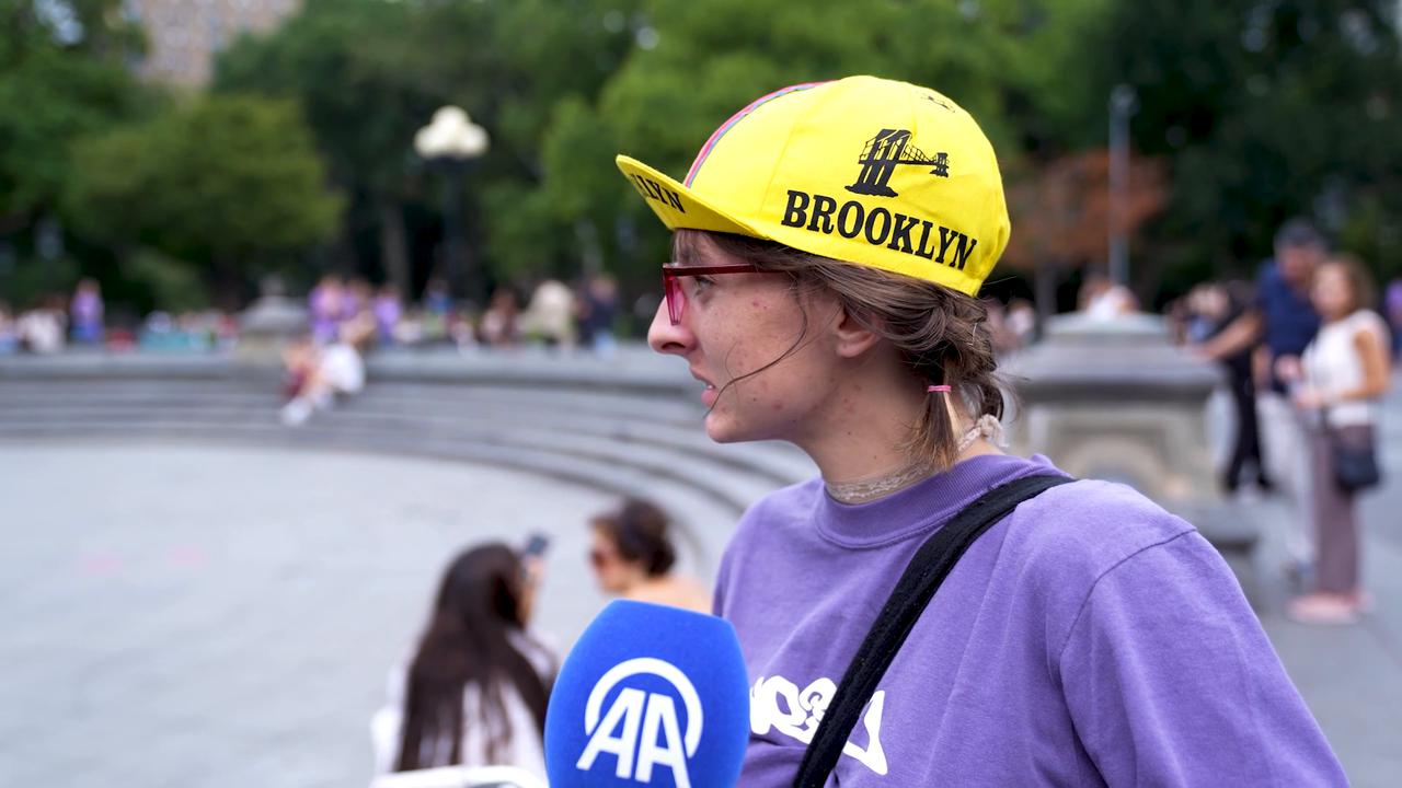 Video thumbnail for US: US university students associate Israel with 'genocide' in New York campus interviews.