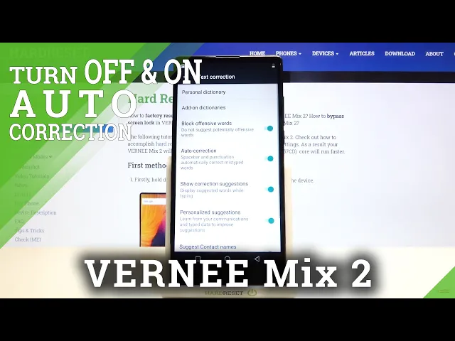 Video thumbnail for How to Enable / Disable Automatic Correction in Vernee Mix 2 – Access Predictive Text